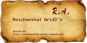 Reichenthal Arián névjegykártya